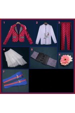 2XXT Cosplay Vtuber Virtual YouTuber Saegusa Akina Prism Heart June Bride Cosplay Costume